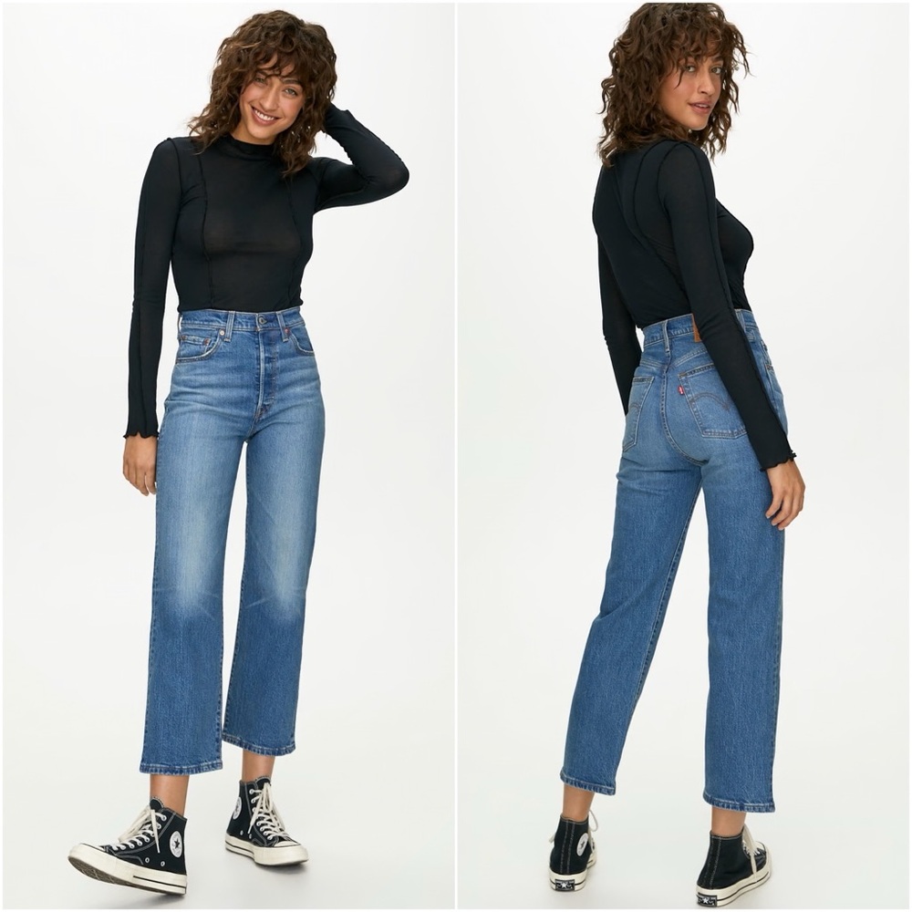 🏷️ SOLD • LEVI’S • Ribcage Straight Ankle Jean in Jive Swing • 26 - Picture 2 of 12